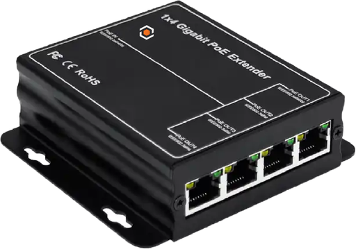 PoE エクステンダー　4個 LAN-EXPOE4【PoEエクステンダー（防塵・防水対応）】LANケーブル